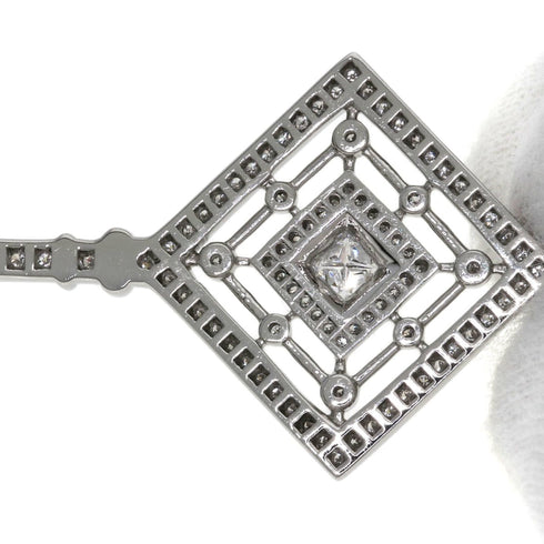 Grace Key Pendant Necklace Platinum with Diamond