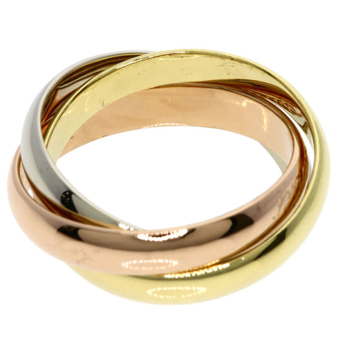 Vendome Louis Cartier Band Ring 18K Tricolor Gold