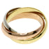 Vendome Louis Cartier Band Ring 18K Tricolor Gold