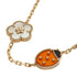 Bracelet 18K Rose Gold With Carnelian Onyx And Shell