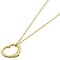 Open Heart Pendant Necklace 18K Yellow Gold 13.5mm
