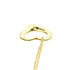 Open Heart Pendant Necklace 18K Yellow Gold 16mm
