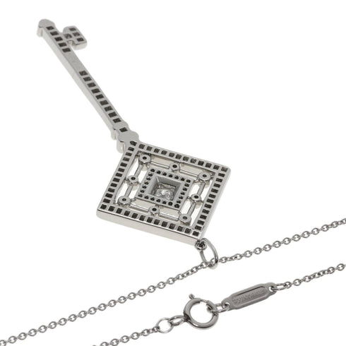 Grace Key Pendant Necklace Platinum with Diamond