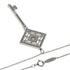 Grace Key Pendant Necklace Platinum with Diamond