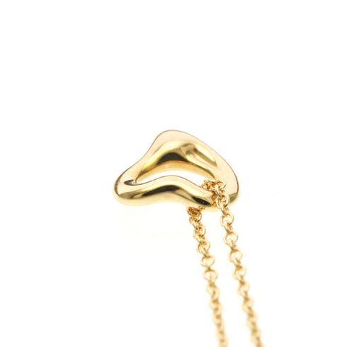 Open Heart Pendant Necklace 18K Rose Gold 7mm