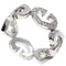 C Heart Ring 18K White Gold with Diamonds