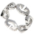 C Heart Ring 18K White Gold with Diamonds