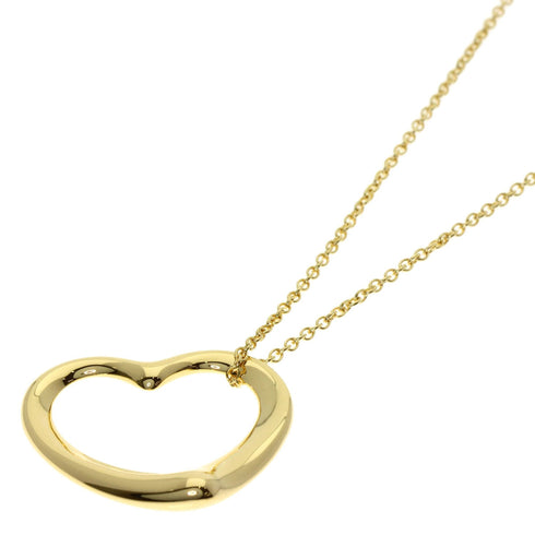 Open Heart Pendant Necklace 18K Yellow Gold 18.2mm
