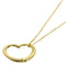 Open Heart Pendant Necklace 18K Yellow Gold 18.2mm