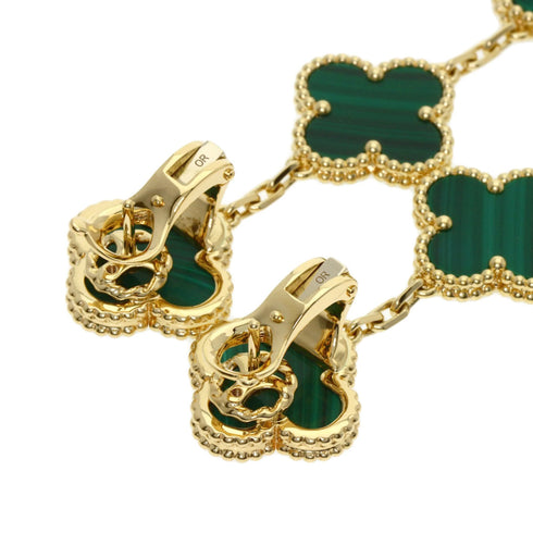 Alhambra Earrings 18K Yellow Gold and Malachite 18K Yellow Gold
