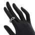 C Heart Ring 18K White Gold with Diamonds