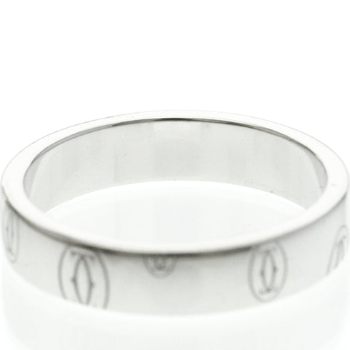 Happy Birthday Band Ring 18K White Gold