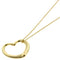 Open Heart Pendant Necklace 18K Yellow Gold 18mm