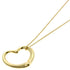 Open Heart Pendant Necklace 18K Yellow Gold 18mm