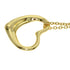Open Heart Pendant Necklace 18K Yellow Gold 12.3mm