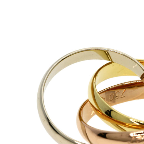 Vendome Louis Cartier Band Ring 18K Tricolor Gold