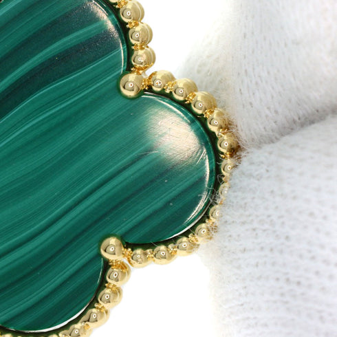 Alhambra Earrings 18K Yellow Gold and Malachite 18K Yellow Gold