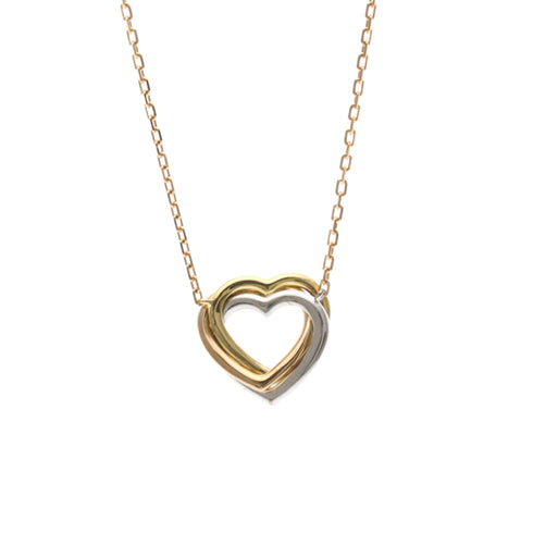 Trinity Pendant Necklace 18K Tricolor Gold