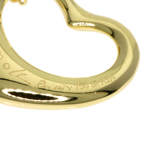 Open Heart Pendant Necklace 18K Yellow Gold 13.5mm
