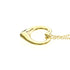 Open Heart Pendant Necklace 18K Yellow Gold 16mm
