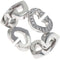C Heart Ring 18K White Gold with Diamonds