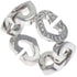C Heart Ring 18K White Gold with Diamonds