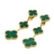 Alhambra Earrings 18K Yellow Gold and Malachite 18K Yellow Gold