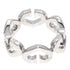 C Heart Ring 18K White Gold with Diamonds