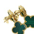 Alhambra Earrings 18K Yellow Gold and Malachite 18K Yellow Gold
