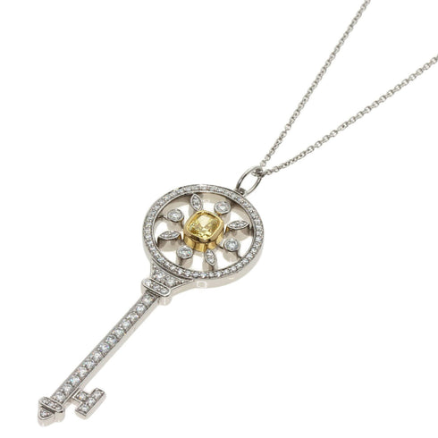 Pendant Necklace Platinum and 18K Yellow Gold with Diamond