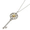 Pendant Necklace Platinum and 18K Yellow Gold with Diamond