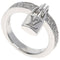 Band Ring 18K White Gold with Diamond