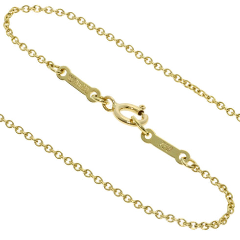 Open Heart Pendant Necklace 18K Yellow Gold 13.5mm