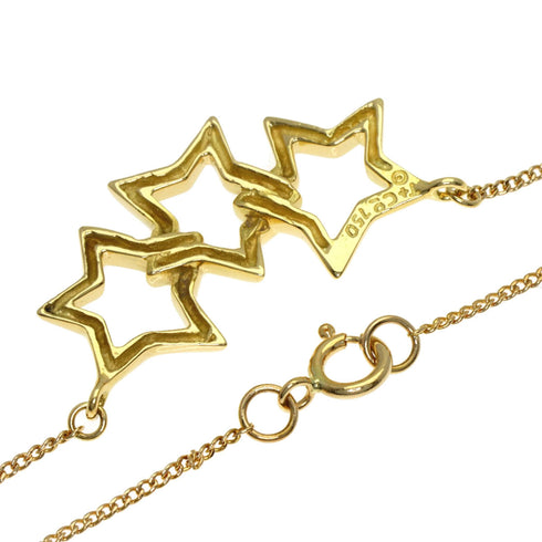 Triple Star Pendant Necklace 18K Yellow Gold