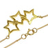 Triple Star Pendant Necklace 18K Yellow Gold