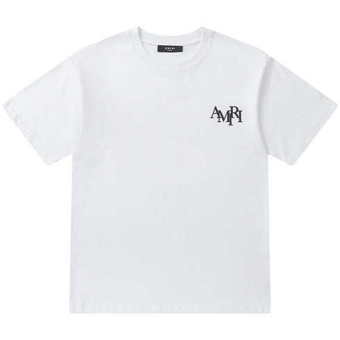 AMIRI Crystal Embellished Champagne Logo T-Shirts