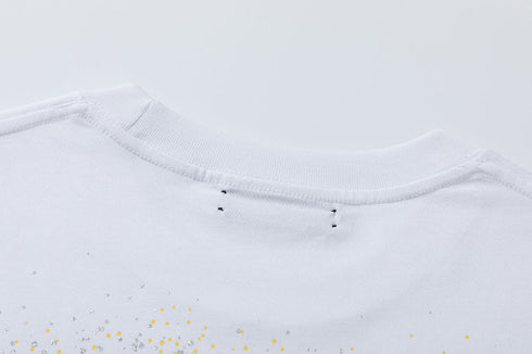AMIRI Crystal Embellished Champagne Logo T-Shirts