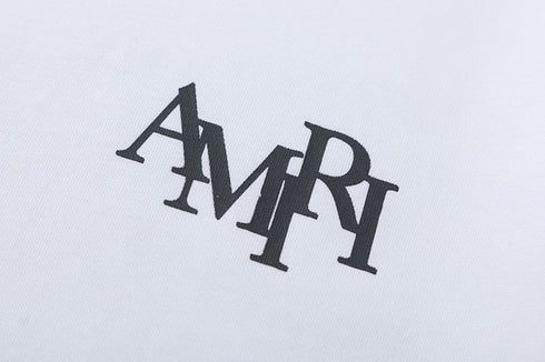 AMIRI Crystal Embellished Champagne Logo T-Shirts