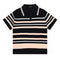 AMIRI Striped Pointelle-Knit Polo Shirt