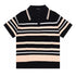 AMIRI Striped Pointelle-Knit Polo Shirt