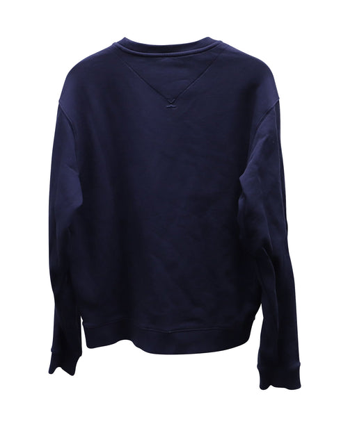 Men's Kenzo Tiger Embroidered Crewneck Sweatshirt in Navy Blue Cotton