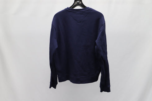 Men's Kenzo Tiger Embroidered Crewneck Sweatshirt in Navy Blue Cotton