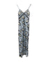 Women's Self Portrait Sophia Embroidered Slip Dress in Multicolor Chiffon