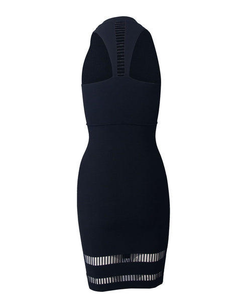 Women's Alexander Wang Body-Hugging Halter Dress in Black Viscose