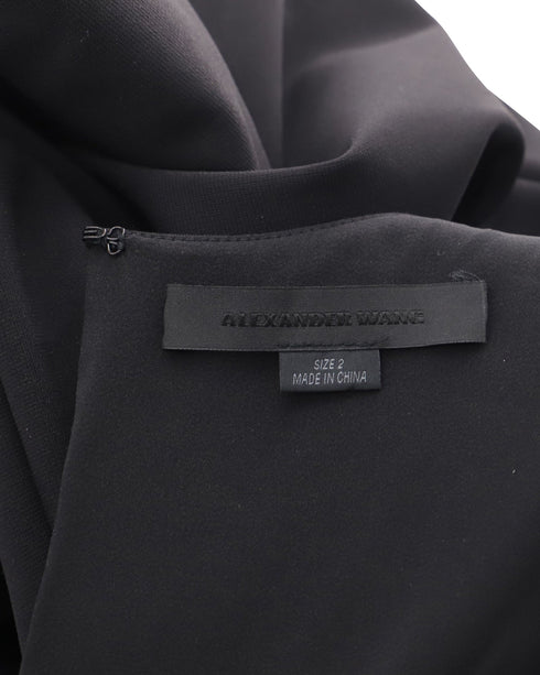 Women's Alexander Wang Sheath Dress with Cut Out Design in Black Nylon