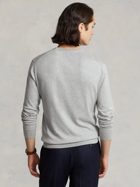 RALPH LAUREN Slim Fit Cotton Jumper Andover Heather