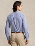 RALPH LAUREN Slim Fit Striped Stretch Poplin Shirt Blue/White Hairline