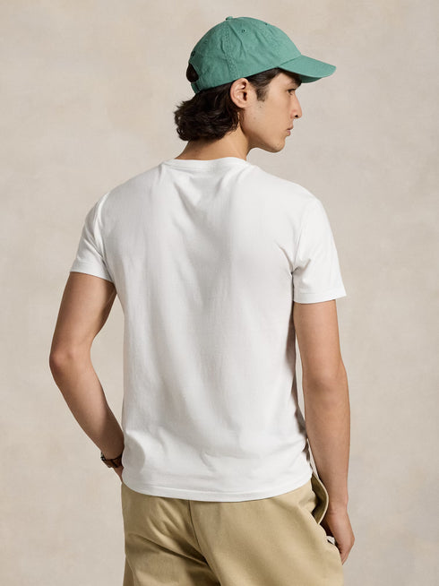 RALPH LAUREN Custom Slim Fit Jersey Crewneck T-Shirt White