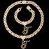 Cursive Letter Pendant Cuban Chain and FREE Bracelet