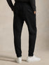 RALPH LAUREN Double-Knit Jogging Bottoms Polo Black
